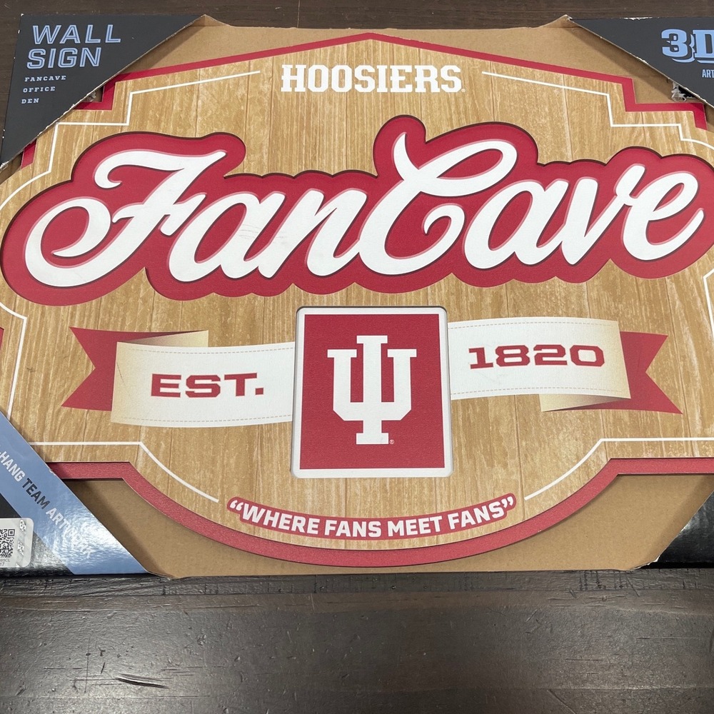 Hoosiers 17"x12.5" 3D Multi-Layered Fan Cave Sign